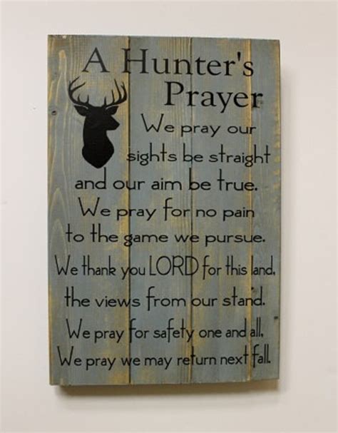 A Hunters Prayer Rustic Wooden Sign Pallet Style Sign