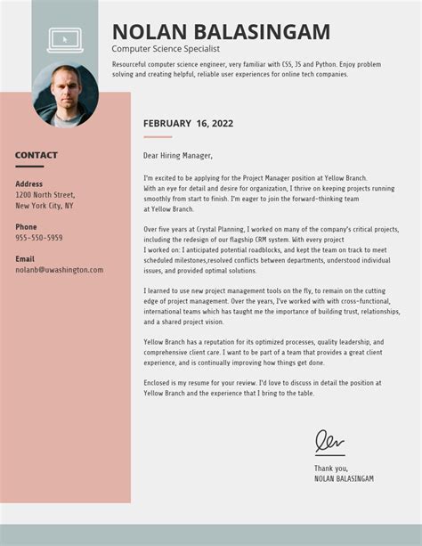 Delicious family recipes · unique diy projects Simple College Student Cover Letter Template