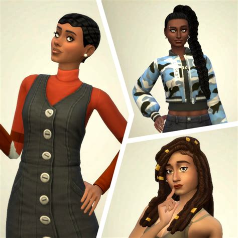 Black Sims 4 Cc Hair Captions Graphic