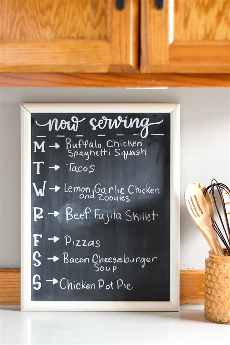 Diy Chalkboard Menu For Meal Planning Domestically Creative
