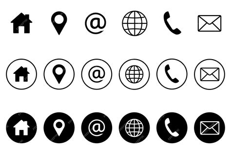 Premium Vector Contact Us Web Icon Set For Web And Mobile