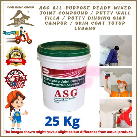25kg Asg All Purpose Ready Mixed Joint Compound Putty Wall Filler