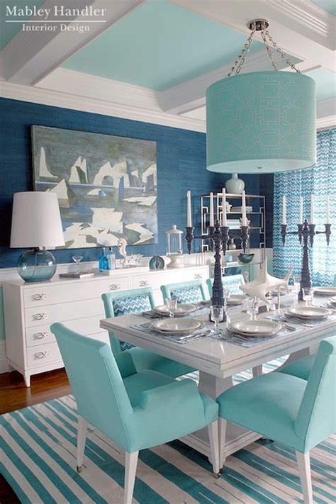 Turquoise Dining Room Cottage Dining Room Pratt And Lambert