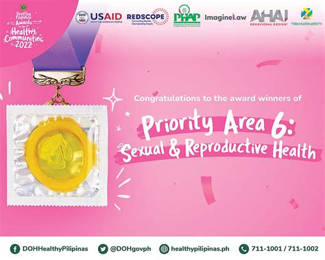 roster of winners priority area 6 sexual and reproductive health philippines graphic