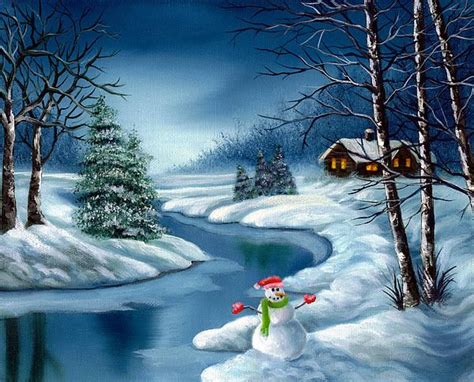Home For The Holidays By Daniel Carvalho Holiday Painting Winter