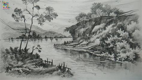 Pencil Sketch Landscape Images Pencildrawing2019