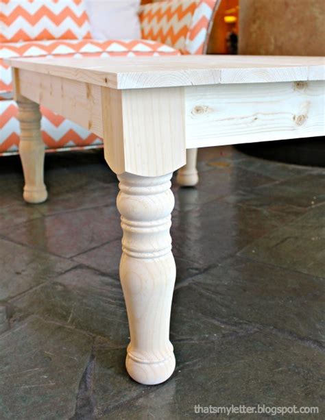 18″ x 4″ shanty to chic coffee table leg. Haven Turned Leg Coffee Table | Ana White