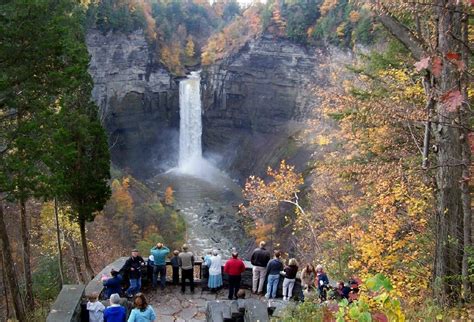 Taughannock Falls Near Ithaca Ny Taken From Above Overlook With