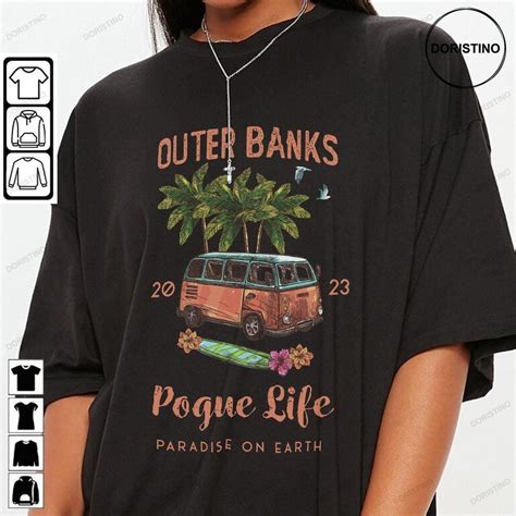 Pogue Life Outer Banks Vintage Paradise On Earth Fan T Outer Banks