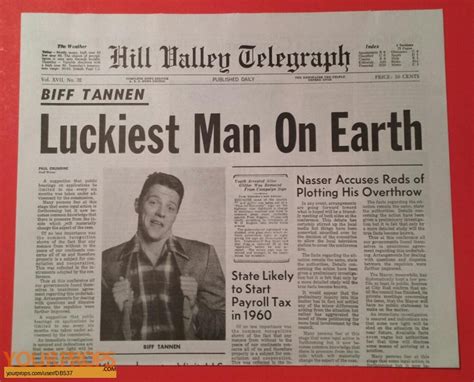 Back To The Future 2 Luckiest Man On Earth Newspaper V 2 Replica Movie Prop