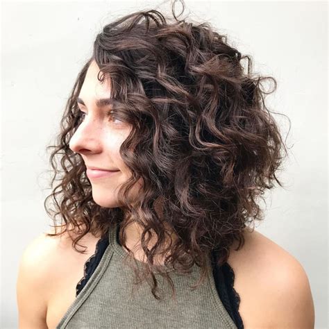 curly angled brunette bob curly lob curly hair styles curly hair styles naturally
