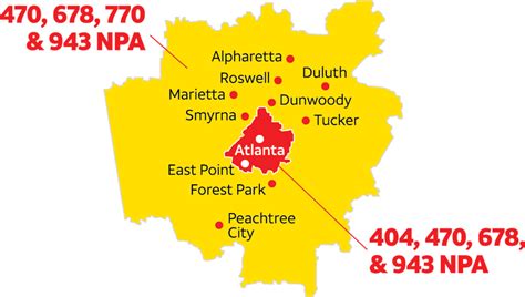 Georgia Area Code Map