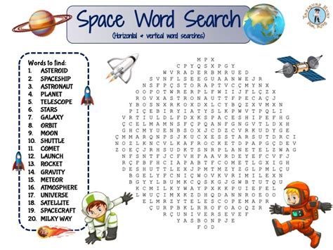 Space Word Search Puzzle Free Game Treasure Hunt 4 Kids