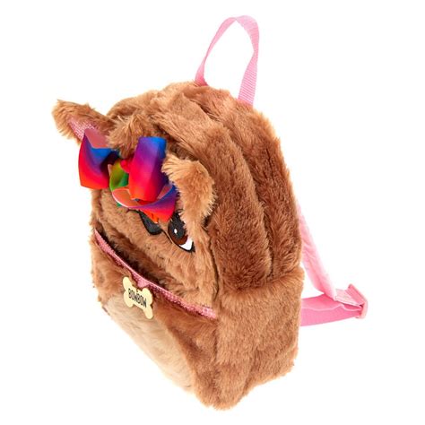 Jojo Siwa Bowbow Faux Fur Backpack Brown Claires Us