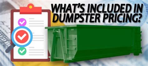 Cost data is based on actual project costs as reported by 3 the way i price a dumpster is typically by its size and how much i think it's going to weigh. What's included in the dumpster rental cost? | Dumpster ...