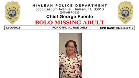 Missing Hialeah Woman Found Safe After Search Police Nbc 6 South Florida