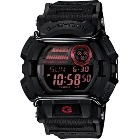 Casio G Shock Digital Quartz Flash Alert World Time Black Resin Watch