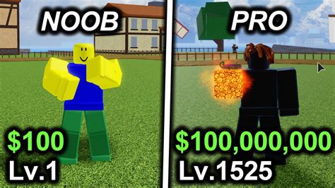 Noob To Pro Part 1 Level 1 To Level 500 Blox Fruits Youtube