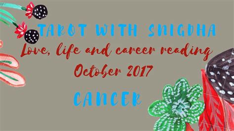 Cancer this is a lucky day for you, perhaps one of the luckiest of the year! Cancer Tarot card reading October 2017 - YouTube