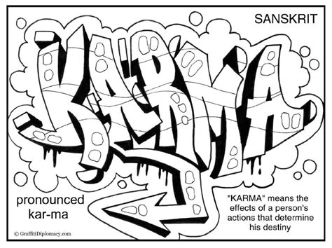 Graffiti Coloring Pages For Kids Printable