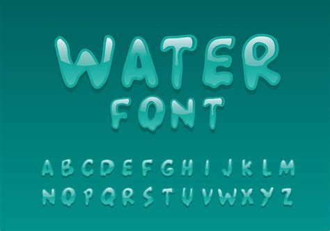 Water Font Vector 131109 Vector Art At Vecteezy