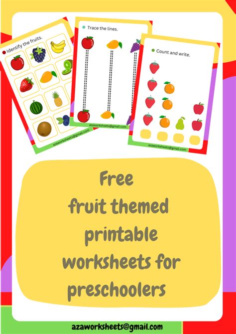 Fruit Themed Printable Worksheets For Preschoolers Azaworksheets