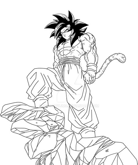 Pics Of Goku Ssj4 Coloring Page To Draw Goku Ssj4 Full Coloring Home