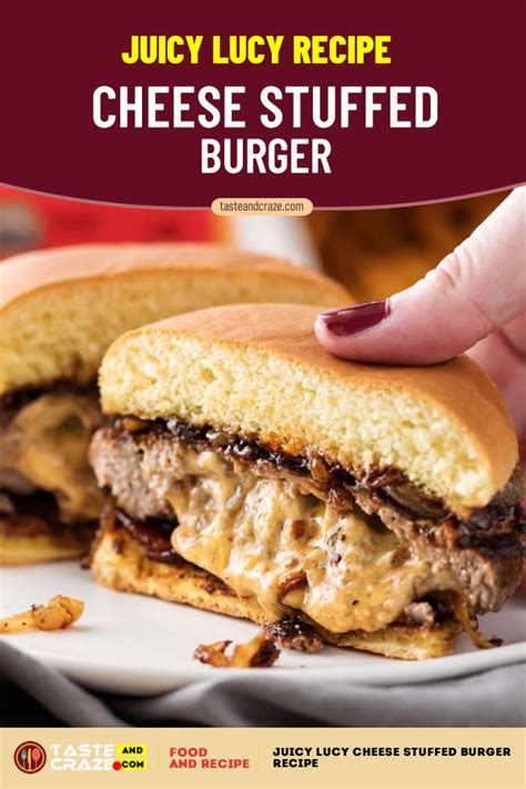 For this recipe, a combination of sweet italian pork sausage, salt, pepper, worcestershire sauce, onion, garlic and fresh rosemary are used to pack a lot of flavor into each bite. Juicy Lucy cheese stuffed burger recipe • TasteAndCraze