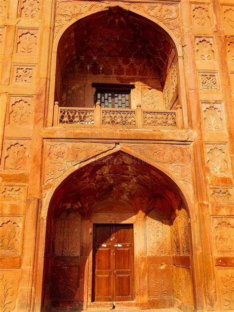 Colourful Old Architecture Inside Red Fort In Delhi India During Day