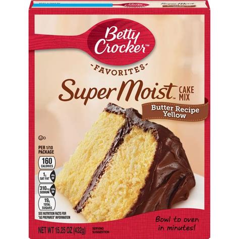 Betty crocker cake mix ). Betty Crocker Super Moist Butter Recipe Yellow Cake Mix ...