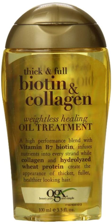 Ogx Thick And Full Biotin And Collagen Weightless Healing Oil Treatment 3