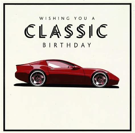 Classic Car Happy Birthday Card Cancer Research Uk Online Shop