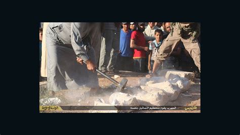 Isis Publicly Smashes Syrian Artifacts Cnn