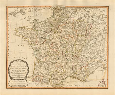A New Map Of The Kingdom Of France Divided Into Its Governments With