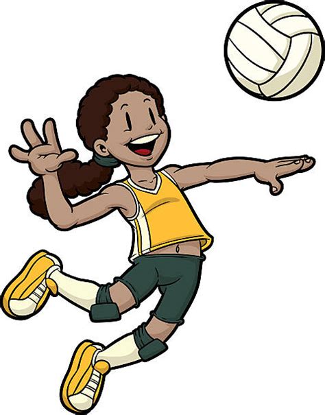Best Girls Volleyball Illustrations Royalty Free Vector Graphics