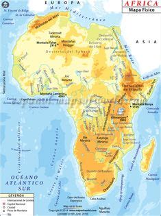 Africa relief map | africa topo map. Physical Map that shows the mountain ranges, rainforest, desert, rivers, and the sahel located ...
