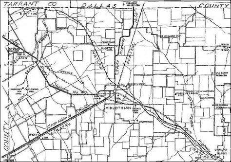 Ellis County Txgenweb Ellis County Map 1