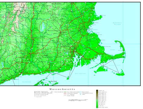Elevation Map Massachusetts Zip Code Map