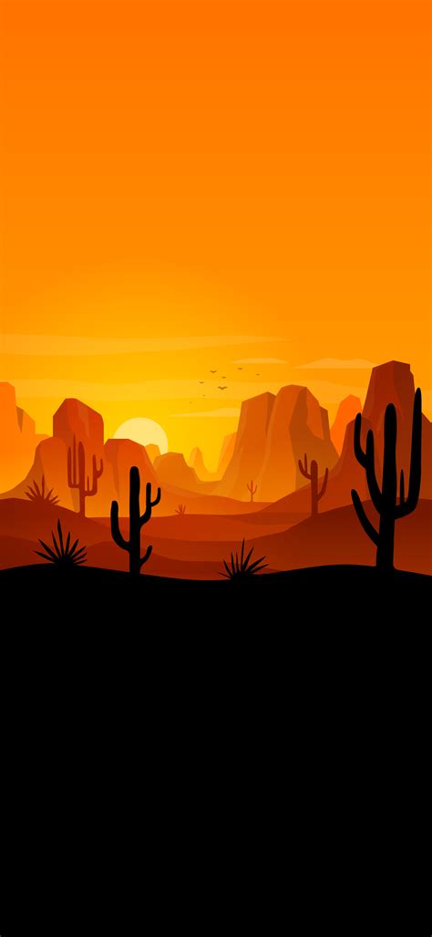 Minimalist Phone Wallpaper Desert Sunset