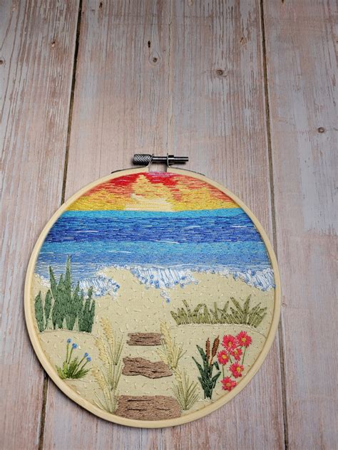 Embroidery Art Embroidery Wall Hanging Embroidered Hoop Art Etsy