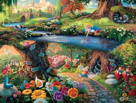 Thomas Kinkade Disney Alice In Wonderland 750 Piece