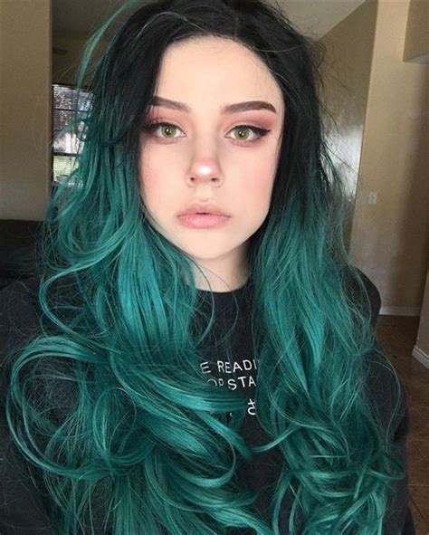 Gorgeous Green Hair Color Ideas You Will Love To Try This Summer Green Hair Green Hair Color