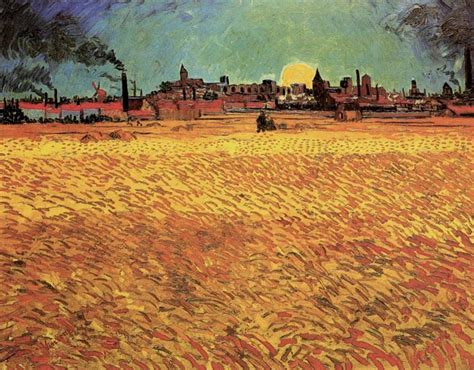 Vangoghdailygallery Sunset Wheat Fields Near Arles Art Van Van Gogh