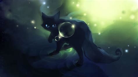 Anime Original Apofiss Single Highres Blue Eyes Wide Anime Cat With