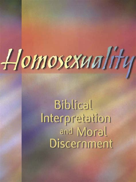 Homosexuality Biblical Interpretation And Moral Discernment Pdf Sodom And Gomorrah Bible