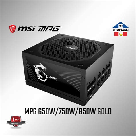 Msi Mpg 650w 750w 850w 1000w 80 Gold Fully Modular A650gf A750gf
