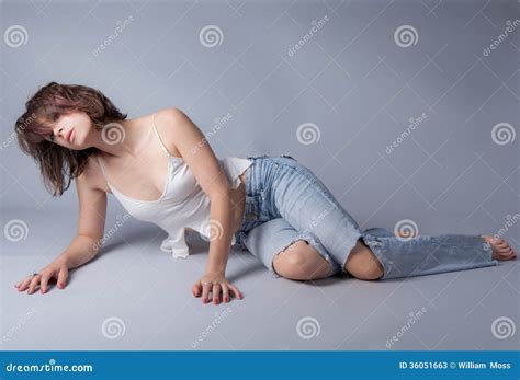 In Ripped Clothing Stock Image Image Of Gorgeous Model
