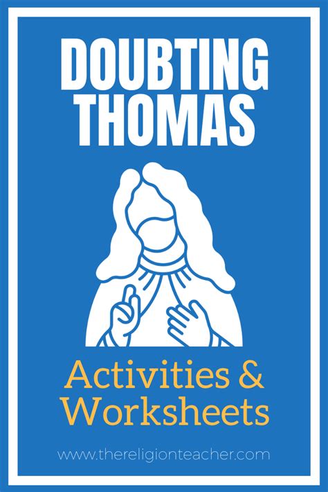 Doubting Thomas Activities And Worksheets The Religion Teacher