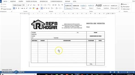 Documentos Comerciales Nota De Venta Youtube