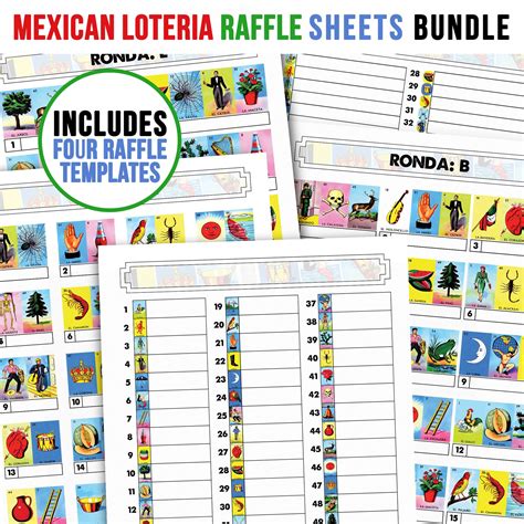 Pack De Rifa De Loteria Mexicana Incluye 4 Tipos De Rifa Etsy España